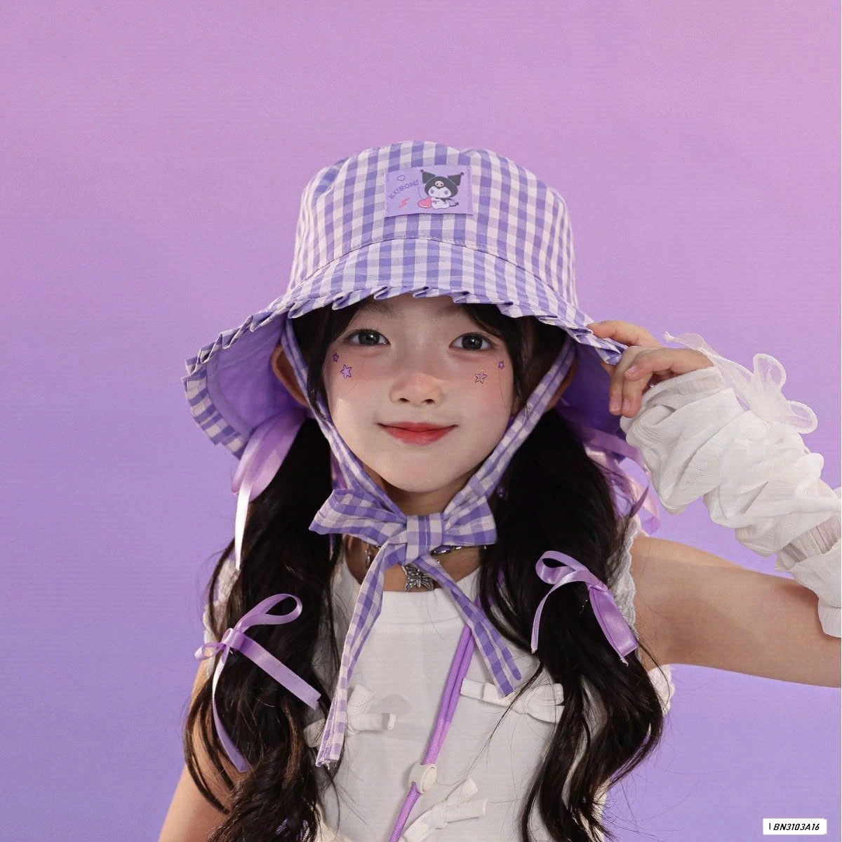 MŨ BÈO CARO DÂY BUỘC 2 MẶT