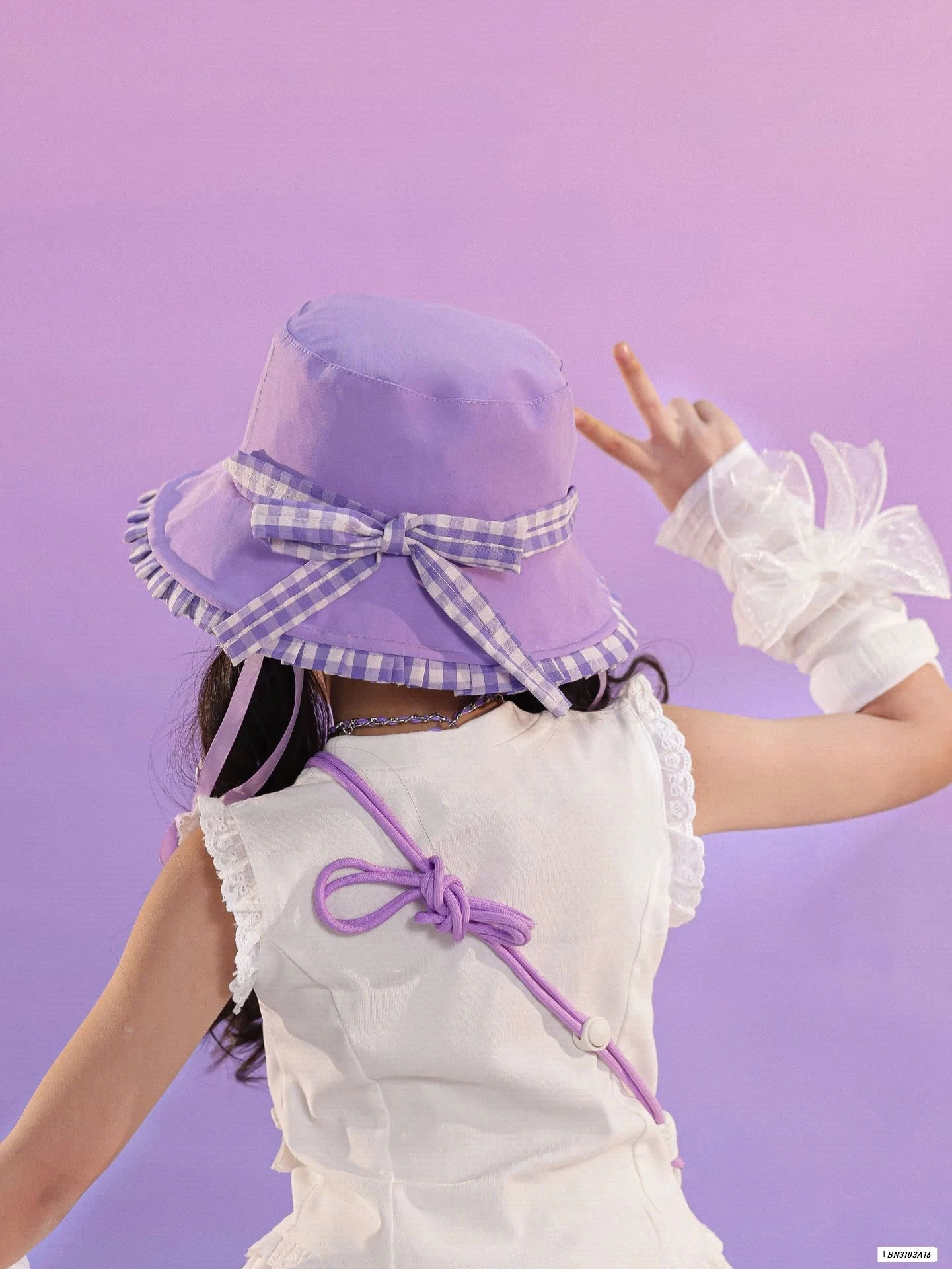 MŨ BÈO CARO DÂY BUỘC 2 MẶT