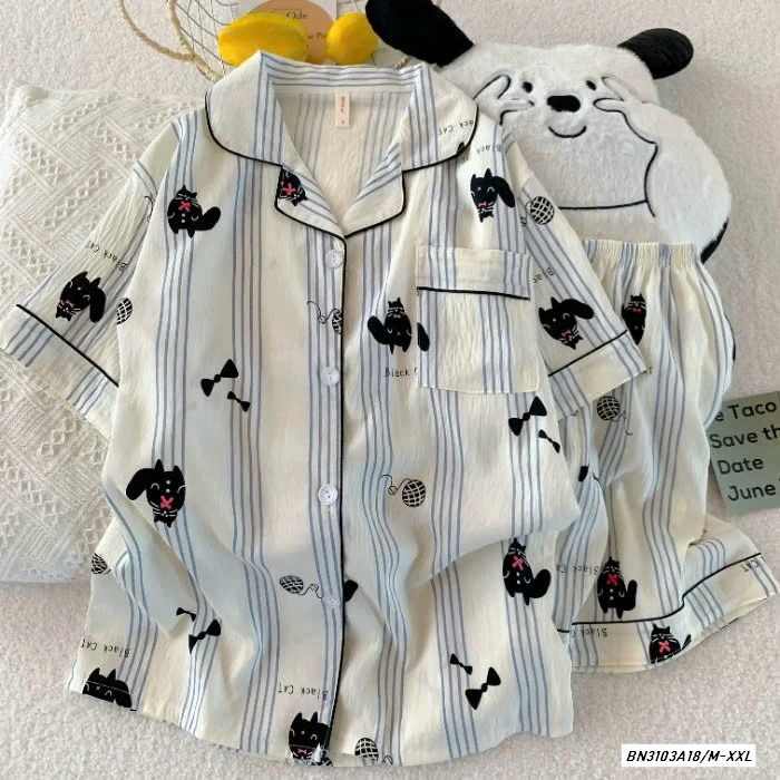 BST PIZAMA CỘC TAY DỄ THƯƠNG