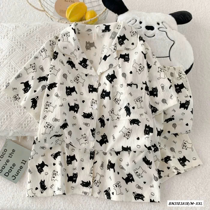 BST PIZAMA CỘC TAY DỄ THƯƠNG