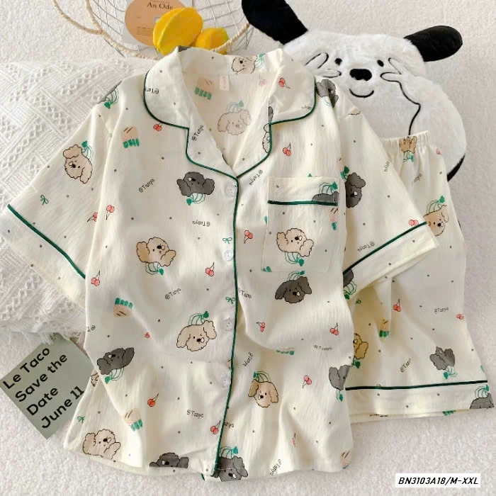 BST PIZAMA CỘC TAY DỄ THƯƠNG