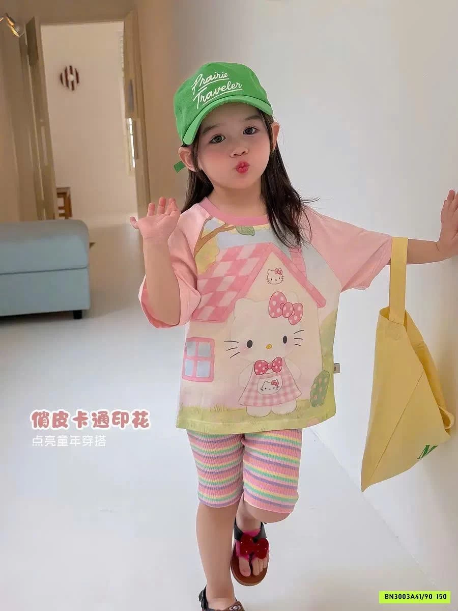 ÁO KUTE MIX LEGGING KẺ HONEY