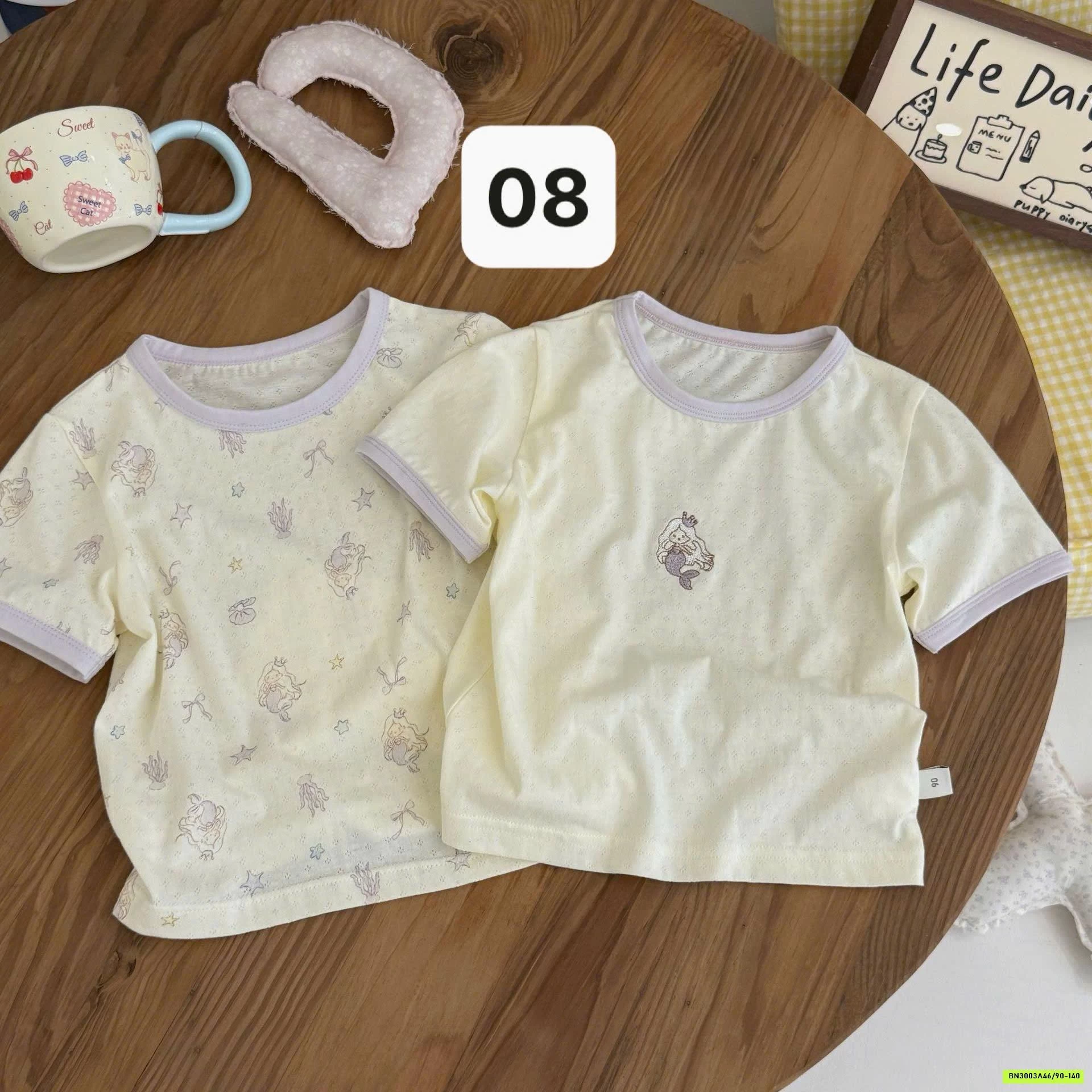 SÉT 2 ÁO COTTON GIẤY DỄ THƯƠNG