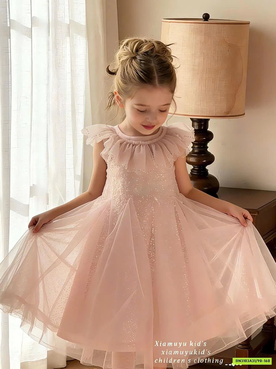 ĐẦM VOAN HỒNG PASTEL