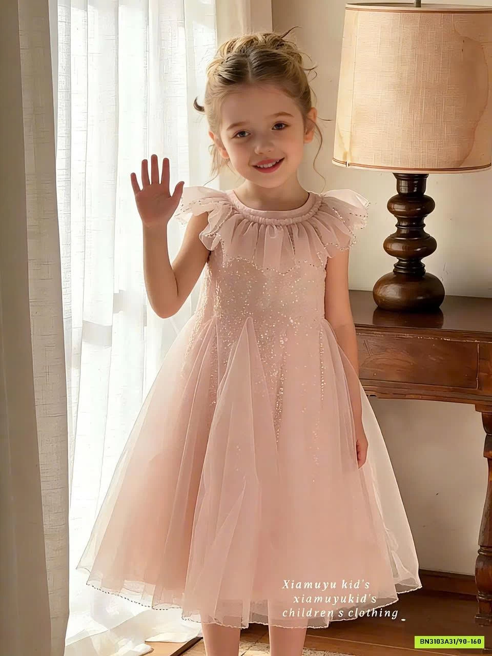 ĐẦM VOAN HỒNG PASTEL