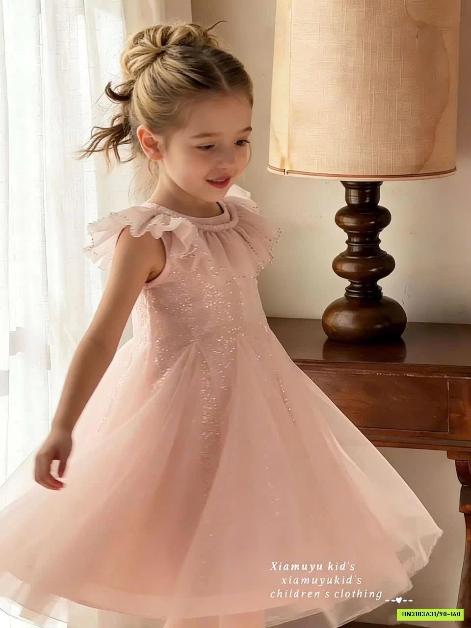 ĐẦM VOAN HỒNG PASTEL