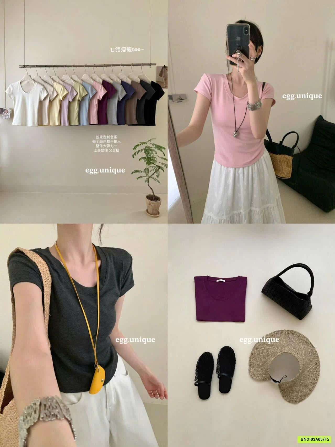 ÁO CỘC TAY NỮ EGG