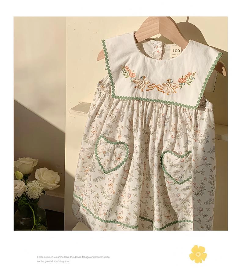 ĐẦM SÁT NÁCH HOA NHÍ THÊU TỈ MỈ DUDU