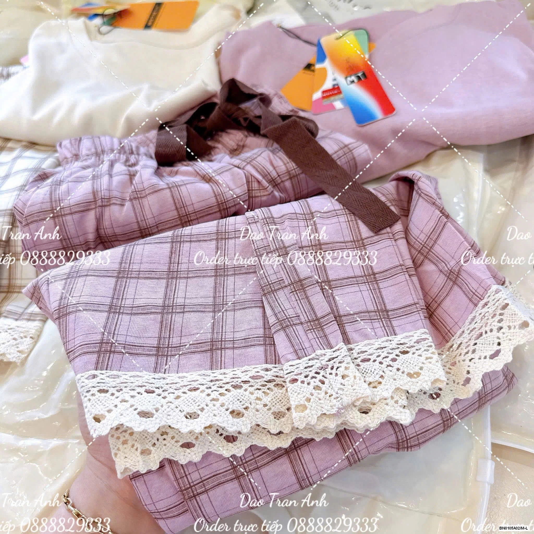 BỘ MẶC NHÀ QUẦN KẺ NỮ