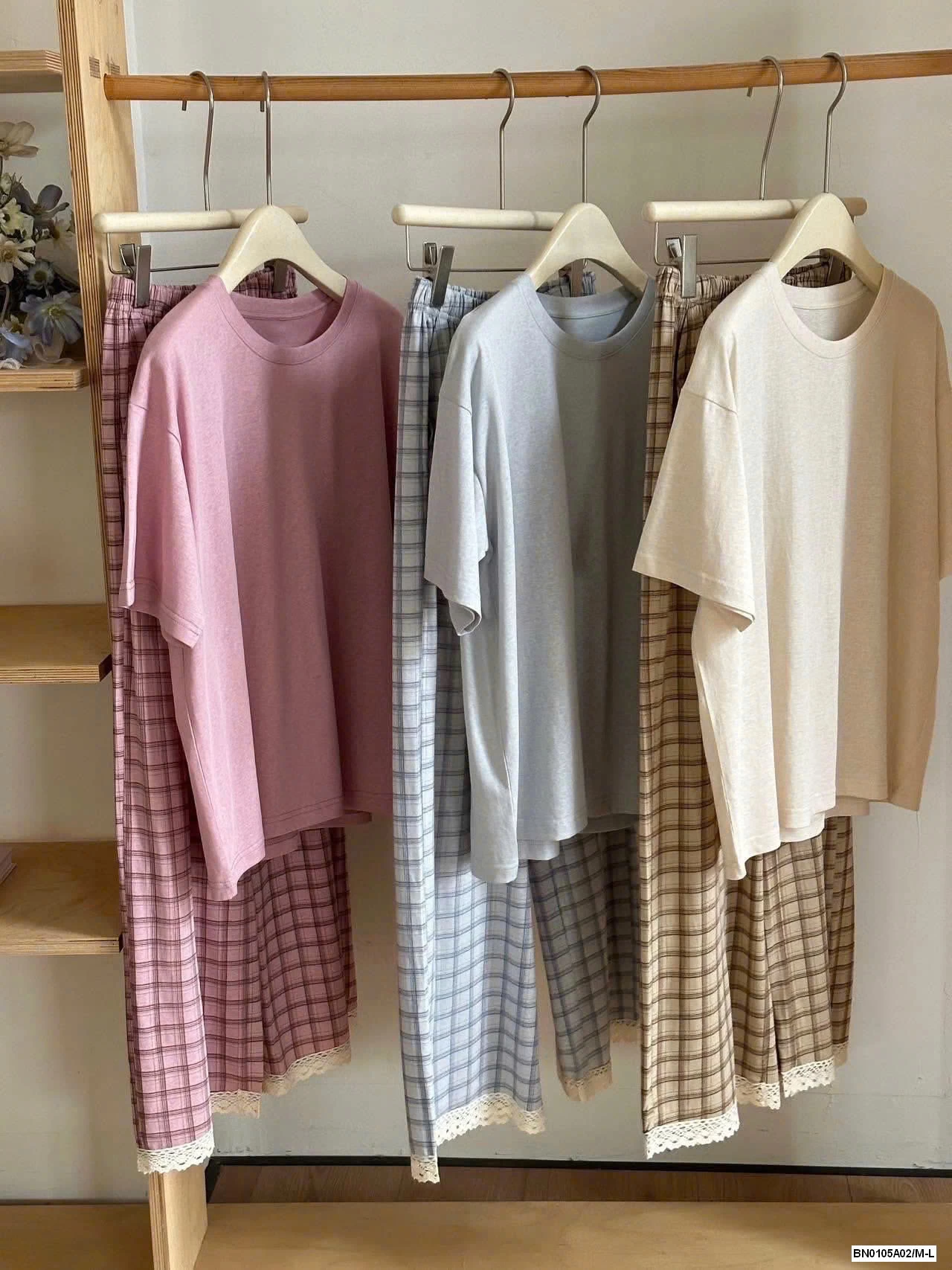 BỘ MẶC NHÀ QUẦN KẺ NỮ