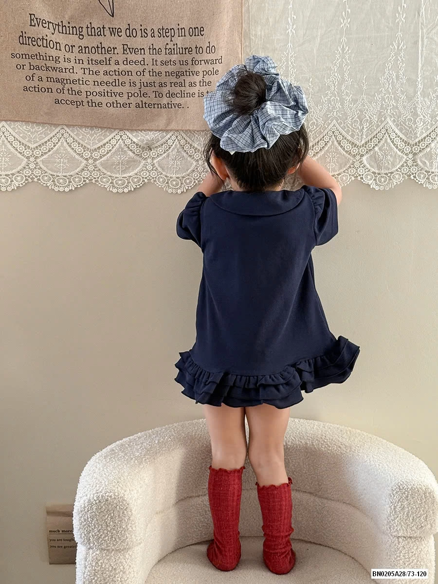 ĐẦM ĐUÔI CÁ THÊU KITTY CỔ SEN