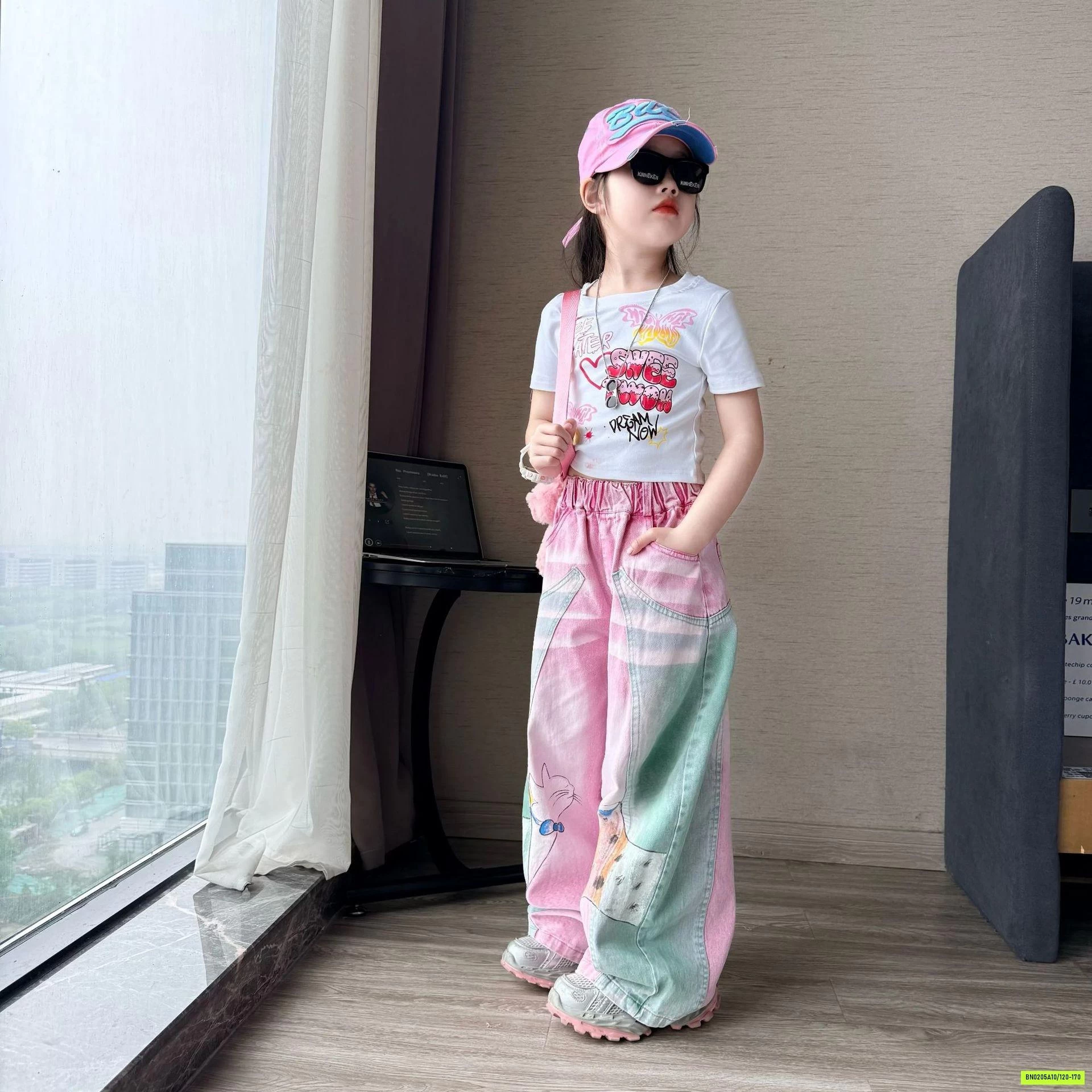 SÉT CROPTOP MIX QUẦN SUÔNG SẮC MÀU