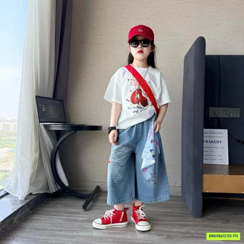 ÁO THUN MIX JEANS LỠ