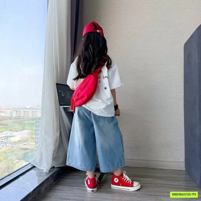 ÁO THUN MIX JEANS LỠ