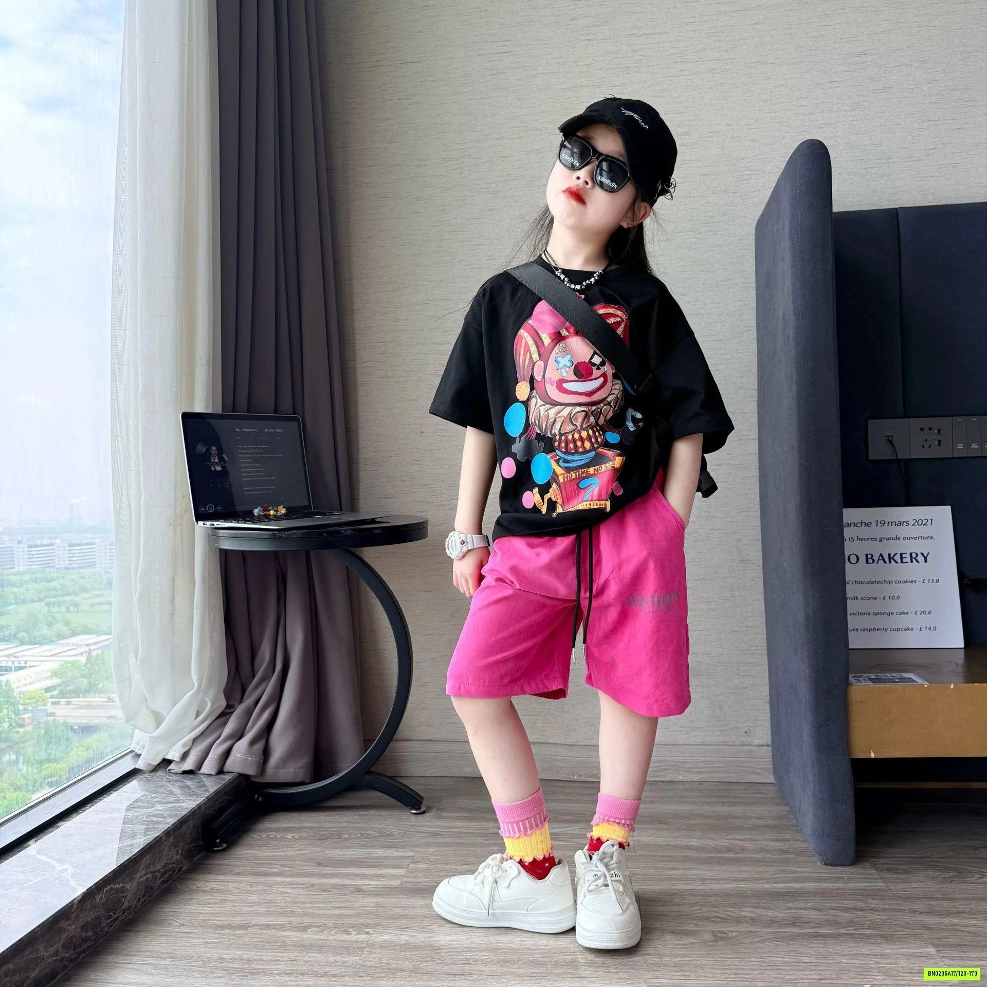 ÁO CHÚ HỀ MIX SHORT HỒNG