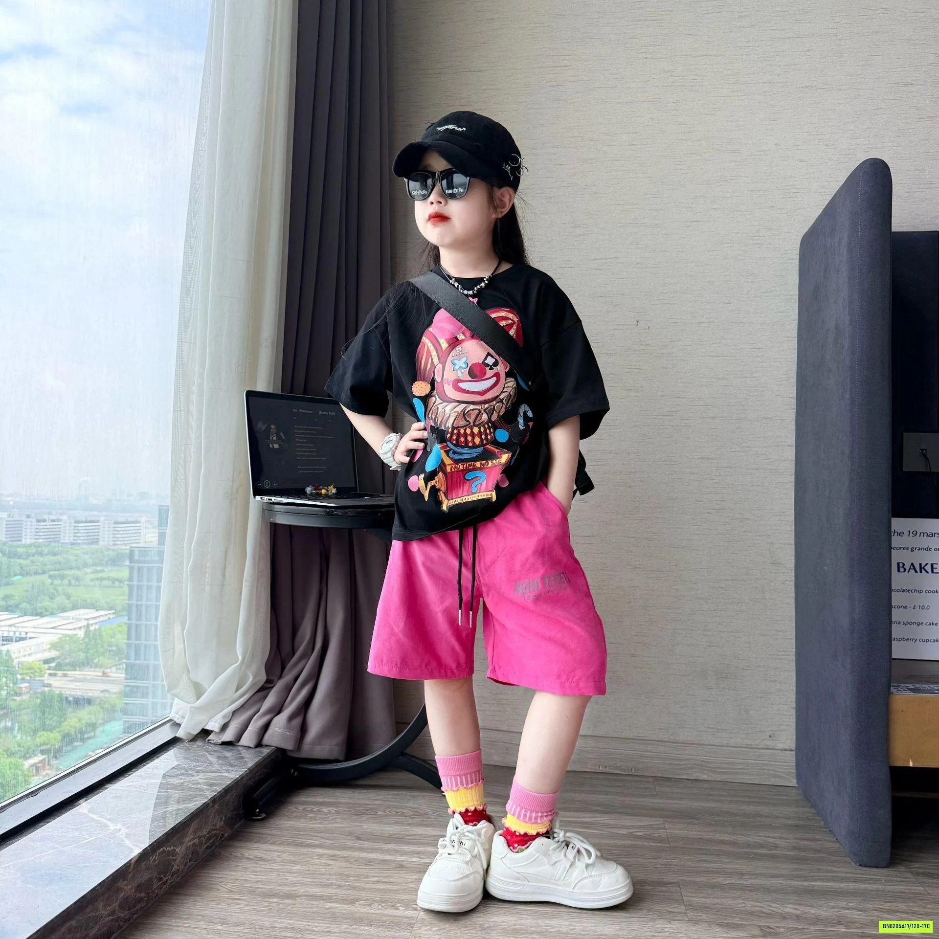 ÁO CHÚ HỀ MIX SHORT HỒNG