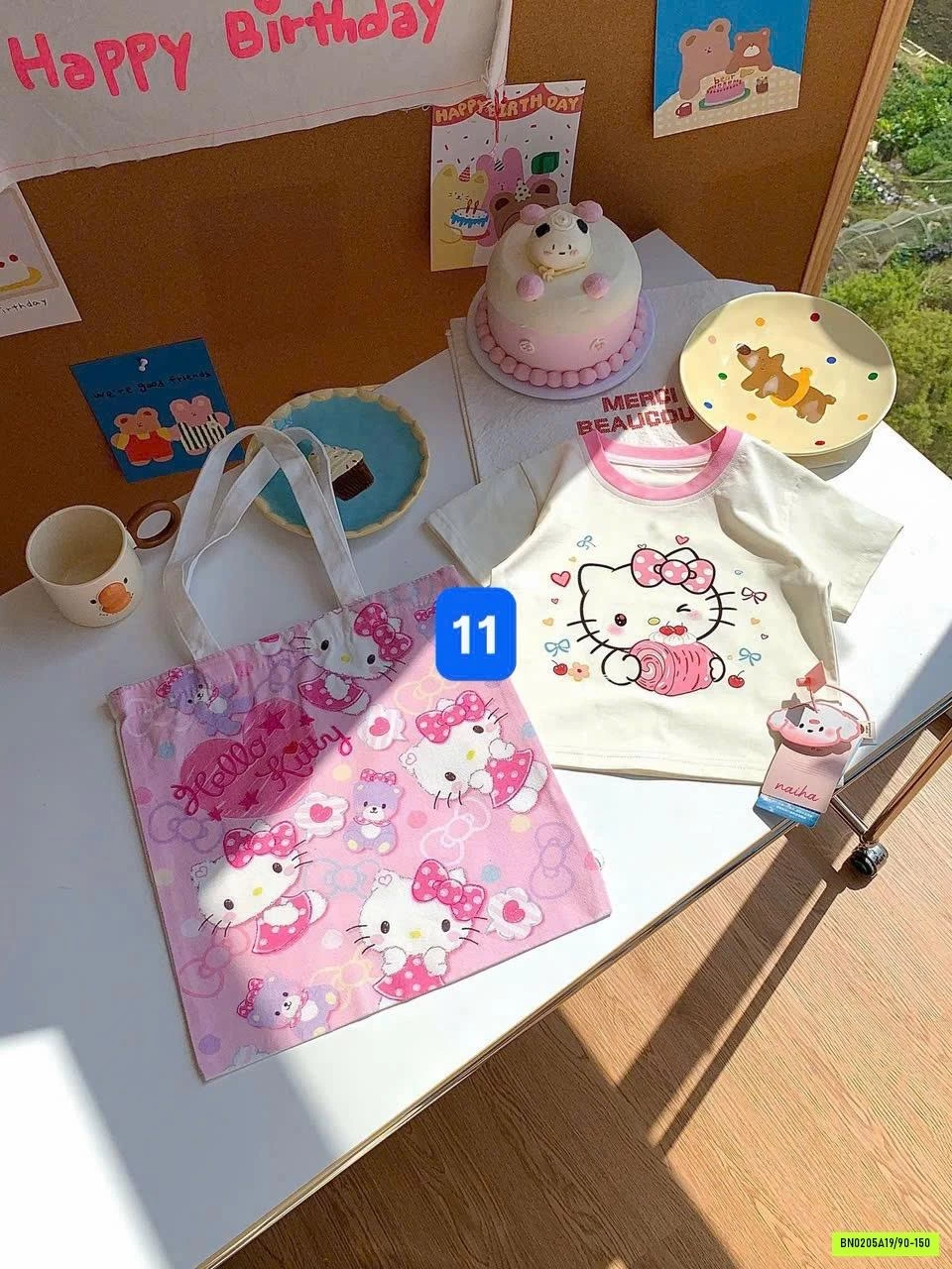 ÁO THUN HOẠT HÌNH KÈM TÚI ĐỰNG HONEY