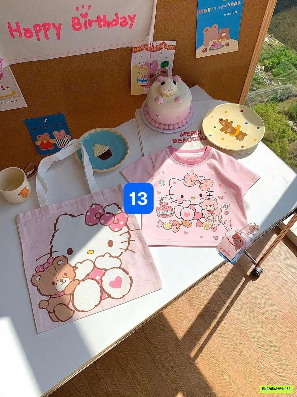 ÁO THUN HOẠT HÌNH KÈM TÚI ĐỰNG HONEY