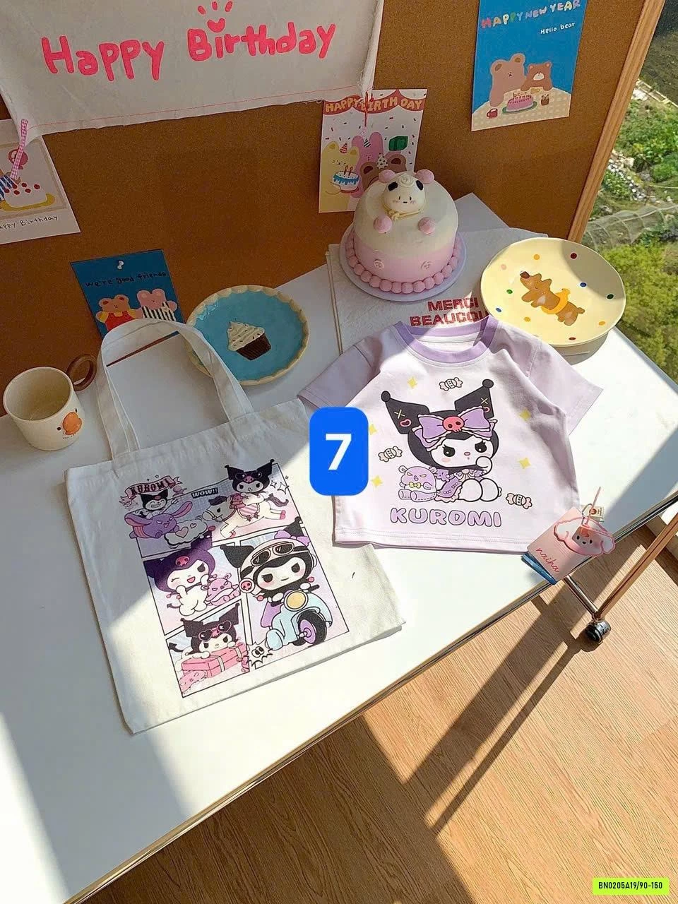 ÁO THUN HOẠT HÌNH KÈM TÚI ĐỰNG HONEY