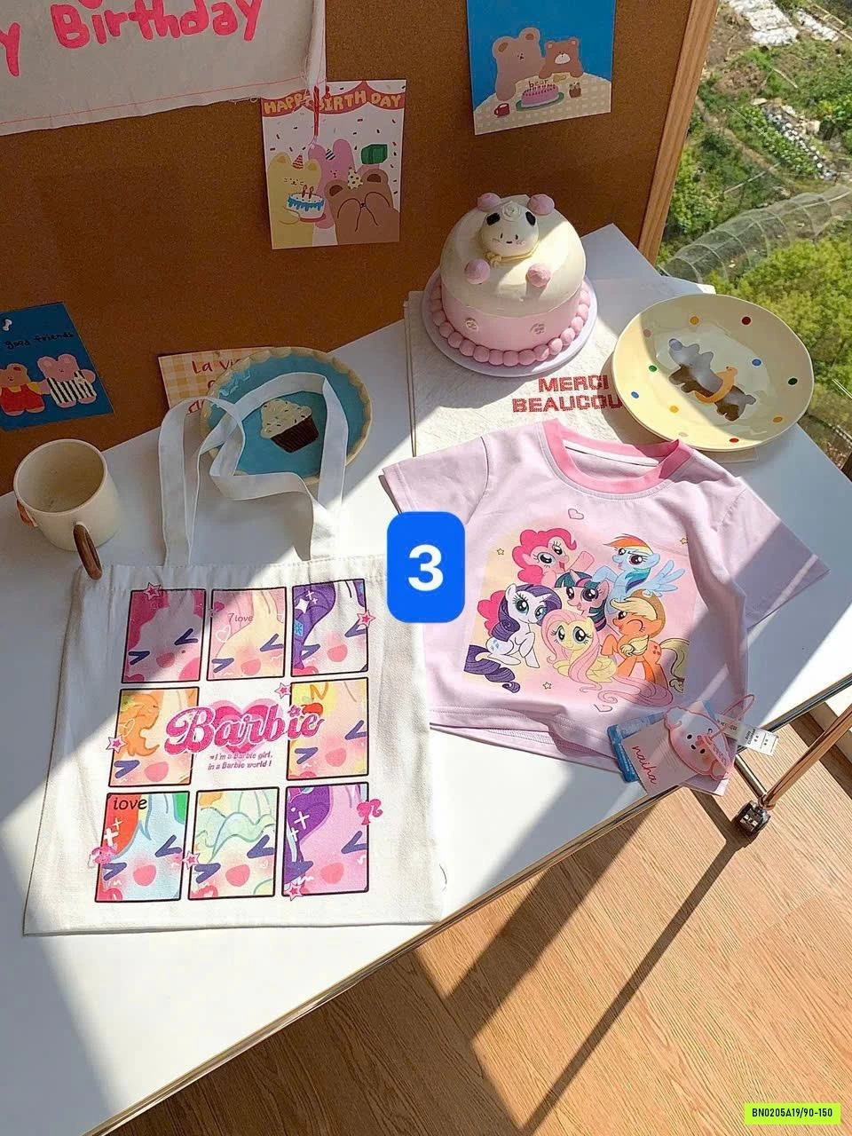 ÁO THUN HOẠT HÌNH KÈM TÚI ĐỰNG HONEY