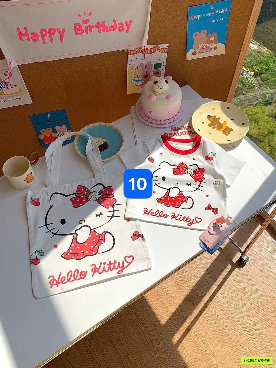 ÁO THUN HOẠT HÌNH KÈM TÚI ĐỰNG HONEY