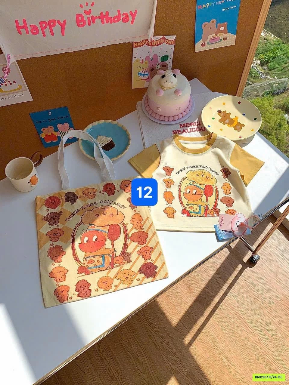 ÁO THUN HOẠT HÌNH KÈM TÚI ĐỰNG HONEY