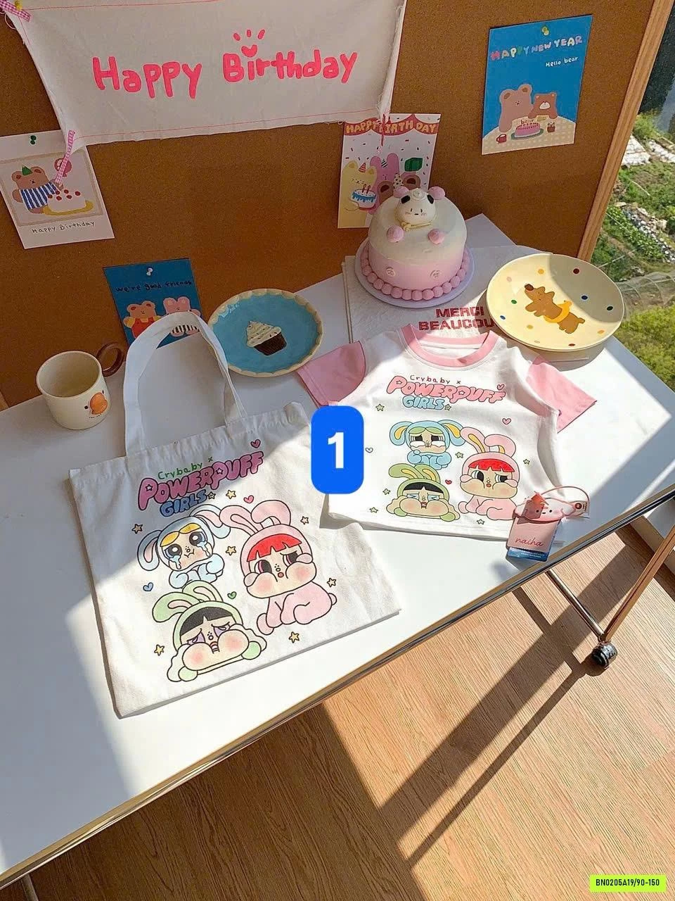 ÁO THUN HOẠT HÌNH KÈM TÚI ĐỰNG HONEY