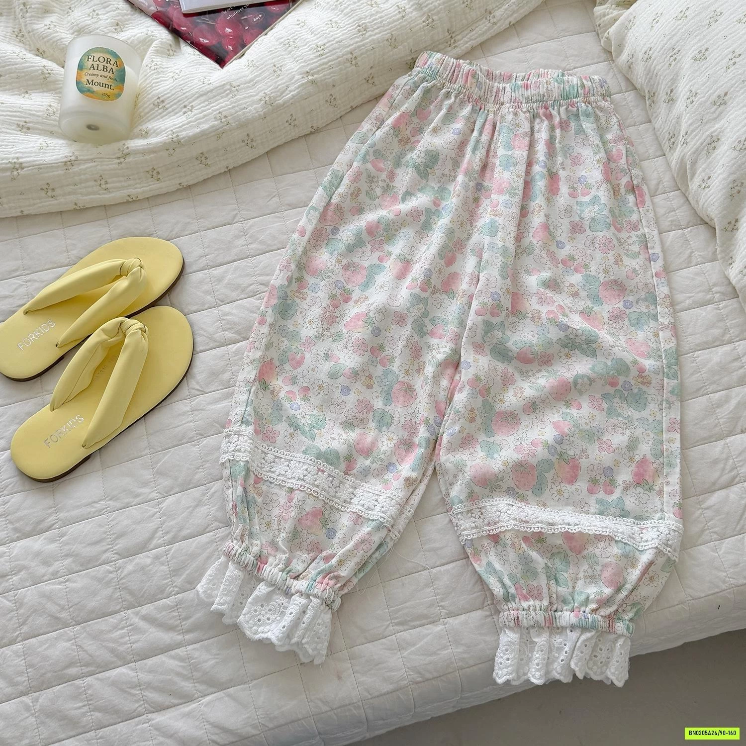 QUÀN BOM HOA CHỐNG MUỖI VIỀN REN