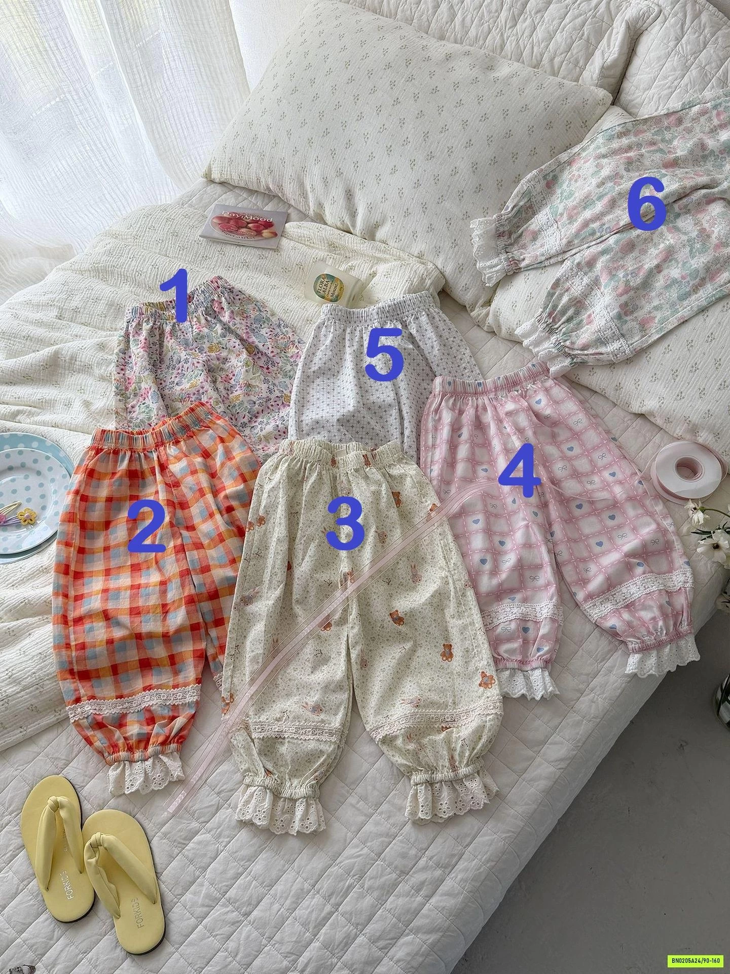 QUÀN BOM HOA CHỐNG MUỖI VIỀN REN