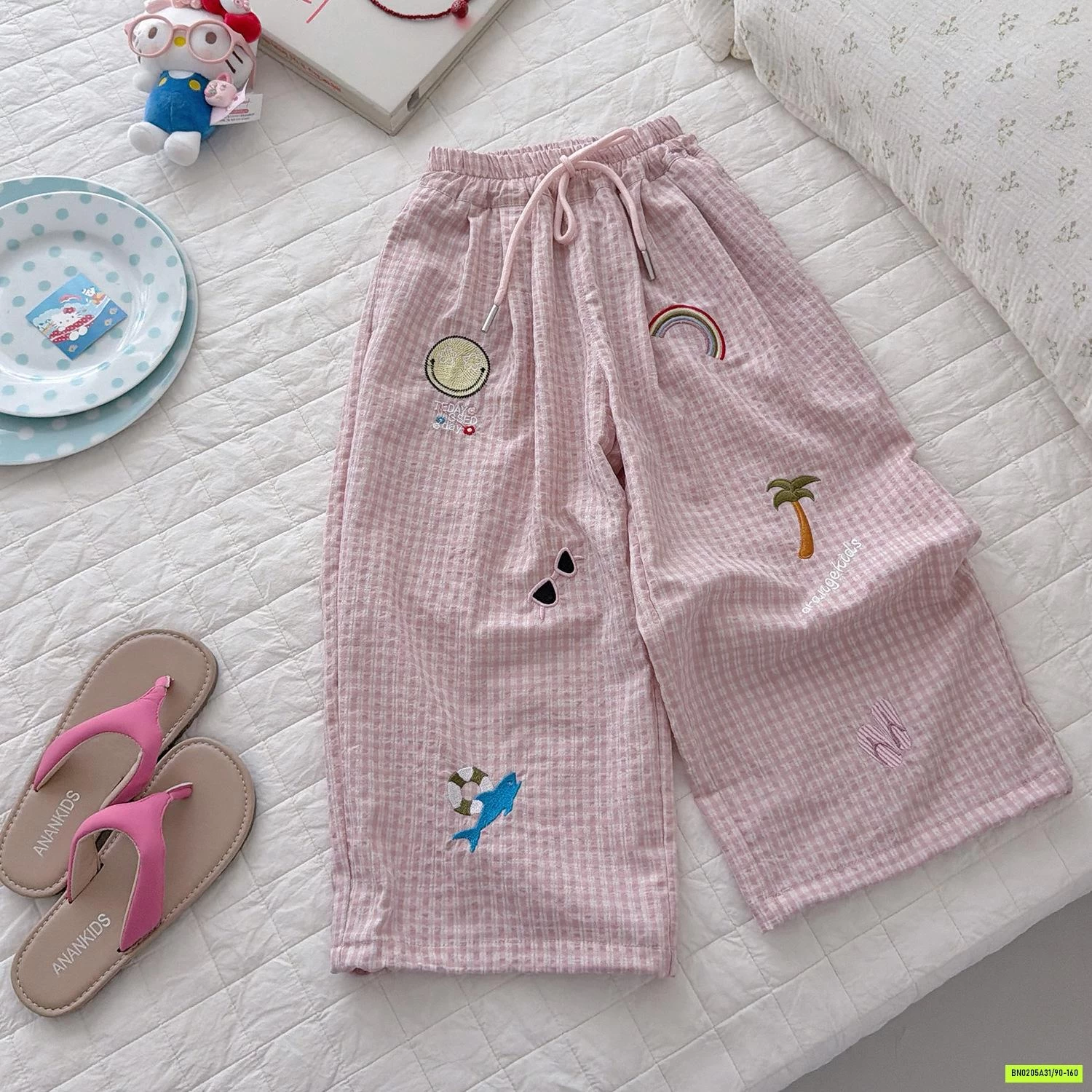 QUẦN CARO THÊU HÌNH