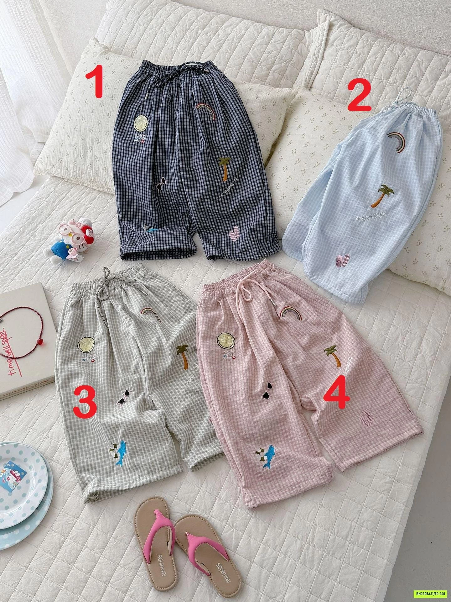 QUẦN CARO THÊU HÌNH