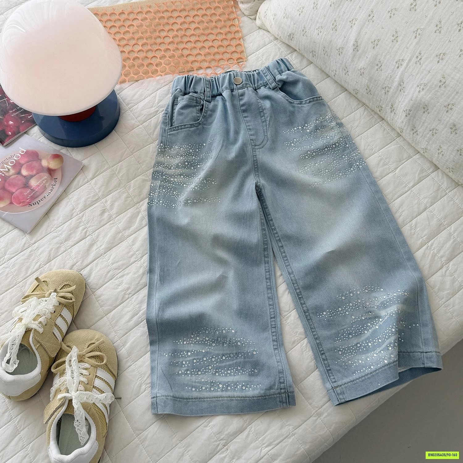 DENIM SUÔNG ĐÍNH ĐÁ