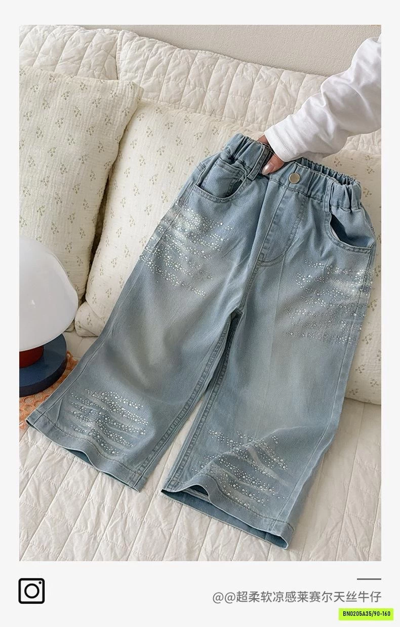 DENIM SUÔNG ĐÍNH ĐÁ