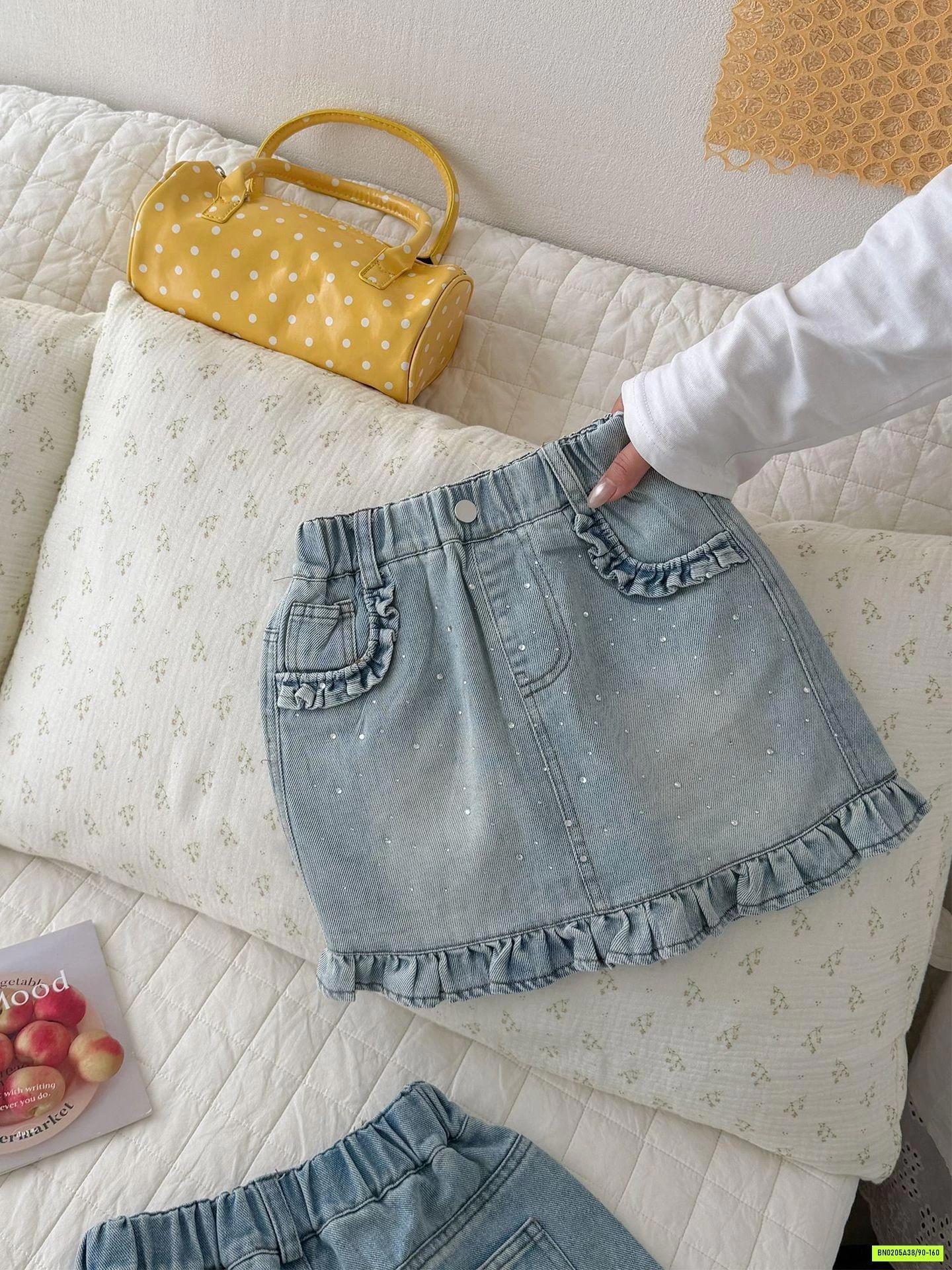 CHÂN VÁY JEANS VIỀN BÈO