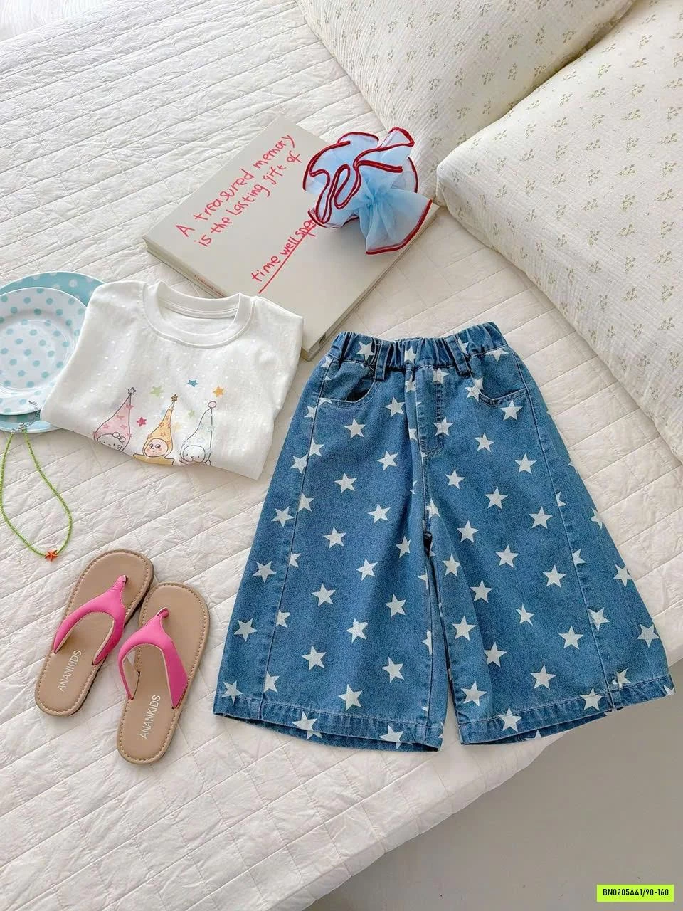 ÁO THUN MIX JEANS LỠ NGÔI SAO