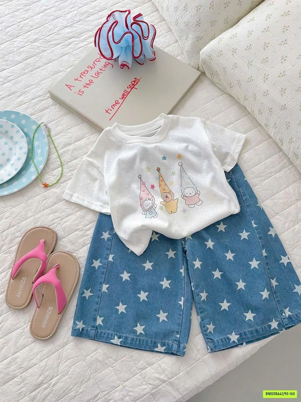 ÁO THUN MIX JEANS LỠ NGÔI SAO