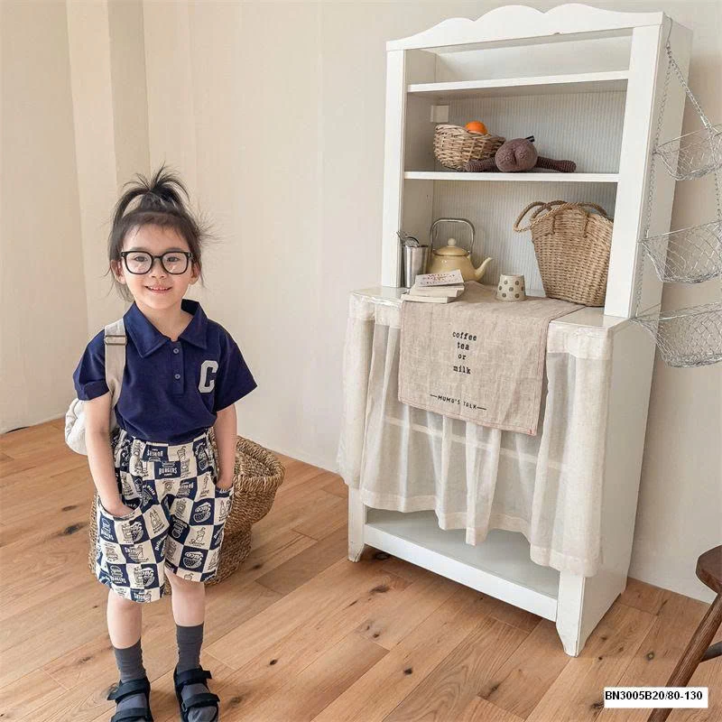 QUẦN SHORT CARO IN HÌNH ĐỒ ĂN NHANH