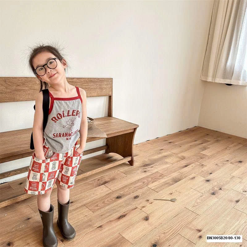 QUẦN SHORT CARO IN HÌNH ĐỒ ĂN NHANH