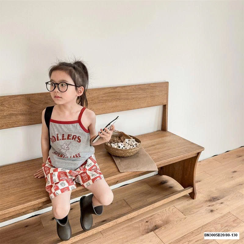 QUẦN SHORT CARO IN HÌNH ĐỒ ĂN NHANH