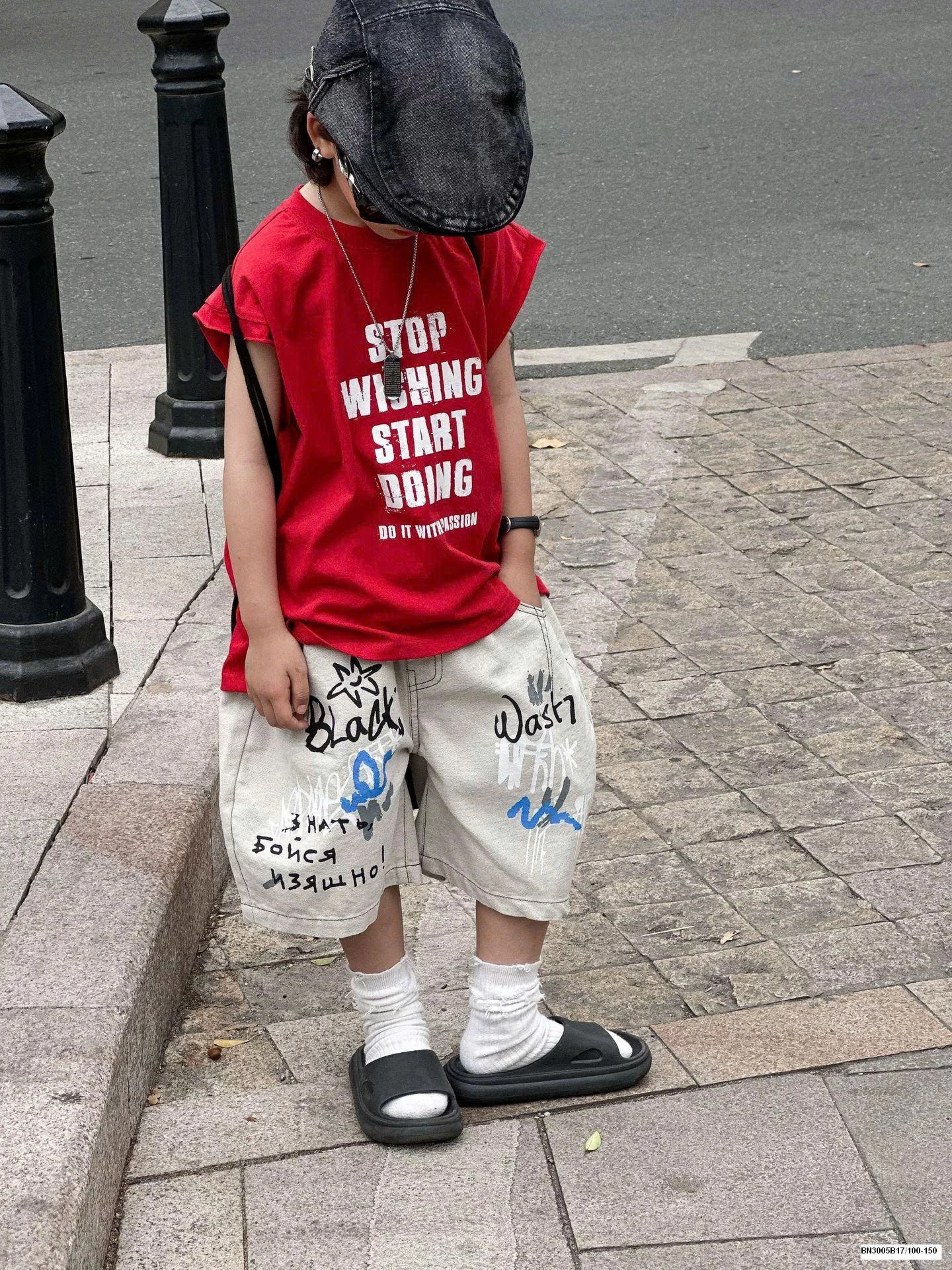 QUẦN IN CHỮ BÉ TRAI