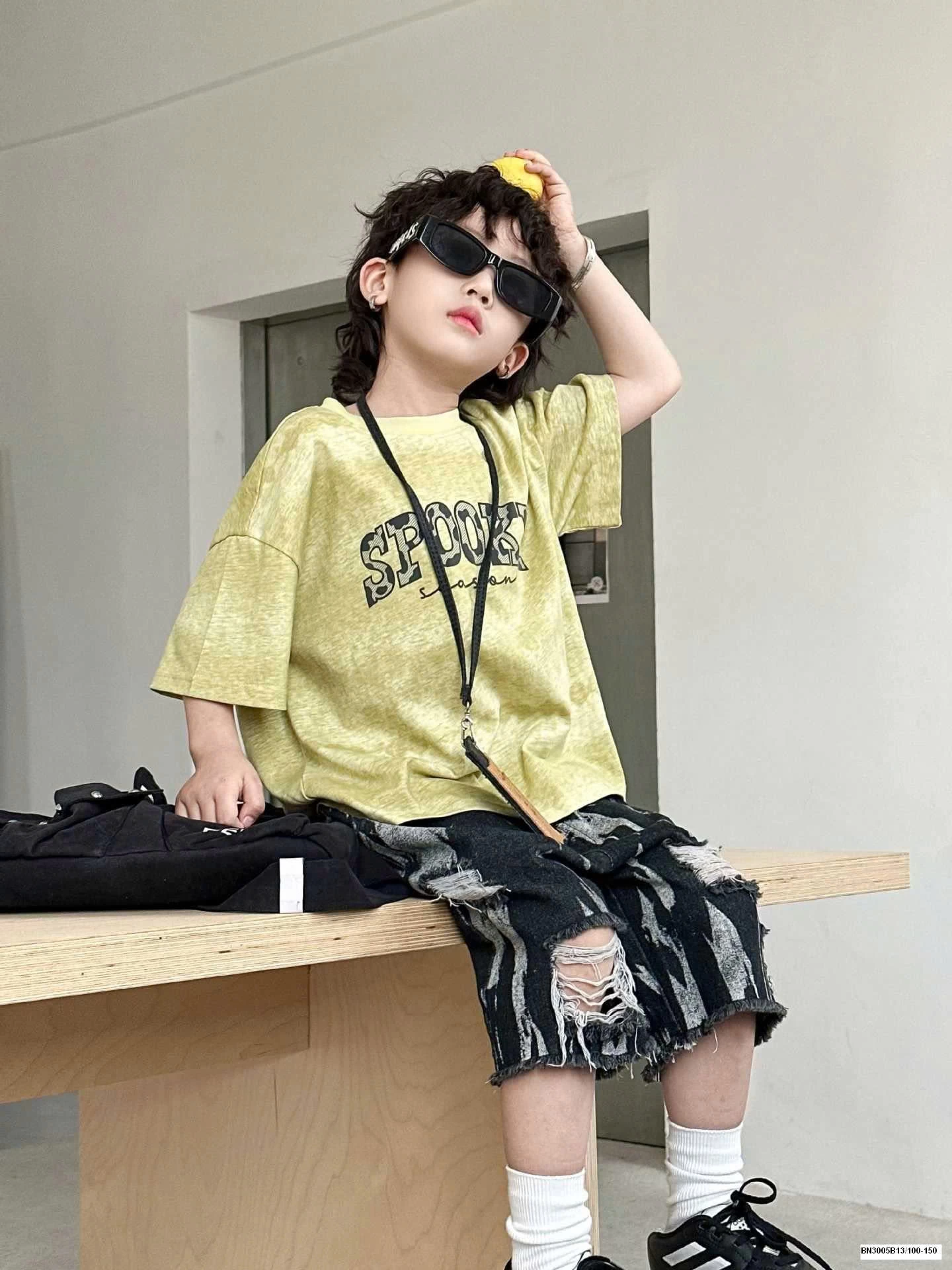 SET ÁO PHÔNG MIX QUẦN SHORT JEAN TUA RUA