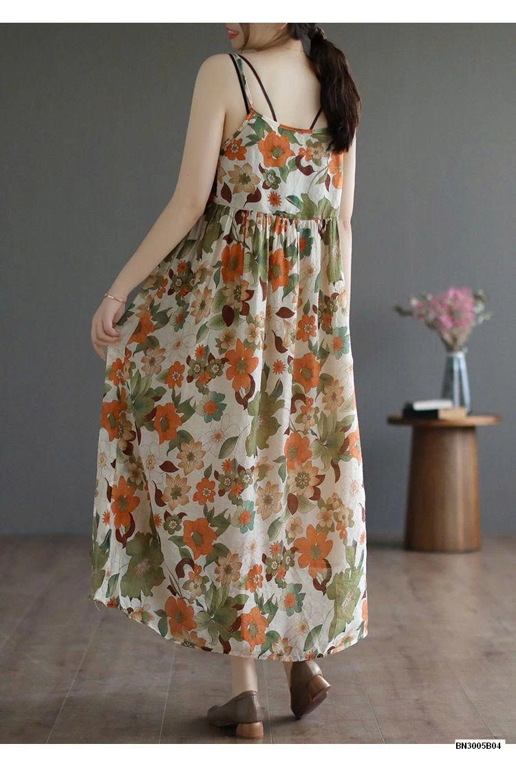 VÁY 2 DÂY HOA ĐI BIỂN