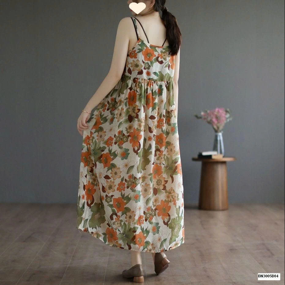 VÁY 2 DÂY HOA ĐI BIỂN