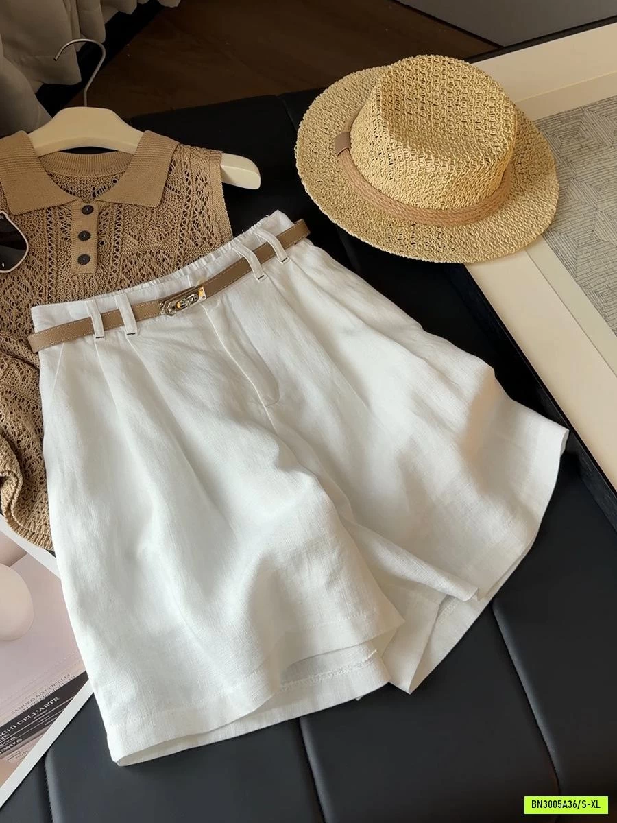 SHORT ĐŨI NGANG GỐI KÈM BELT ANNA