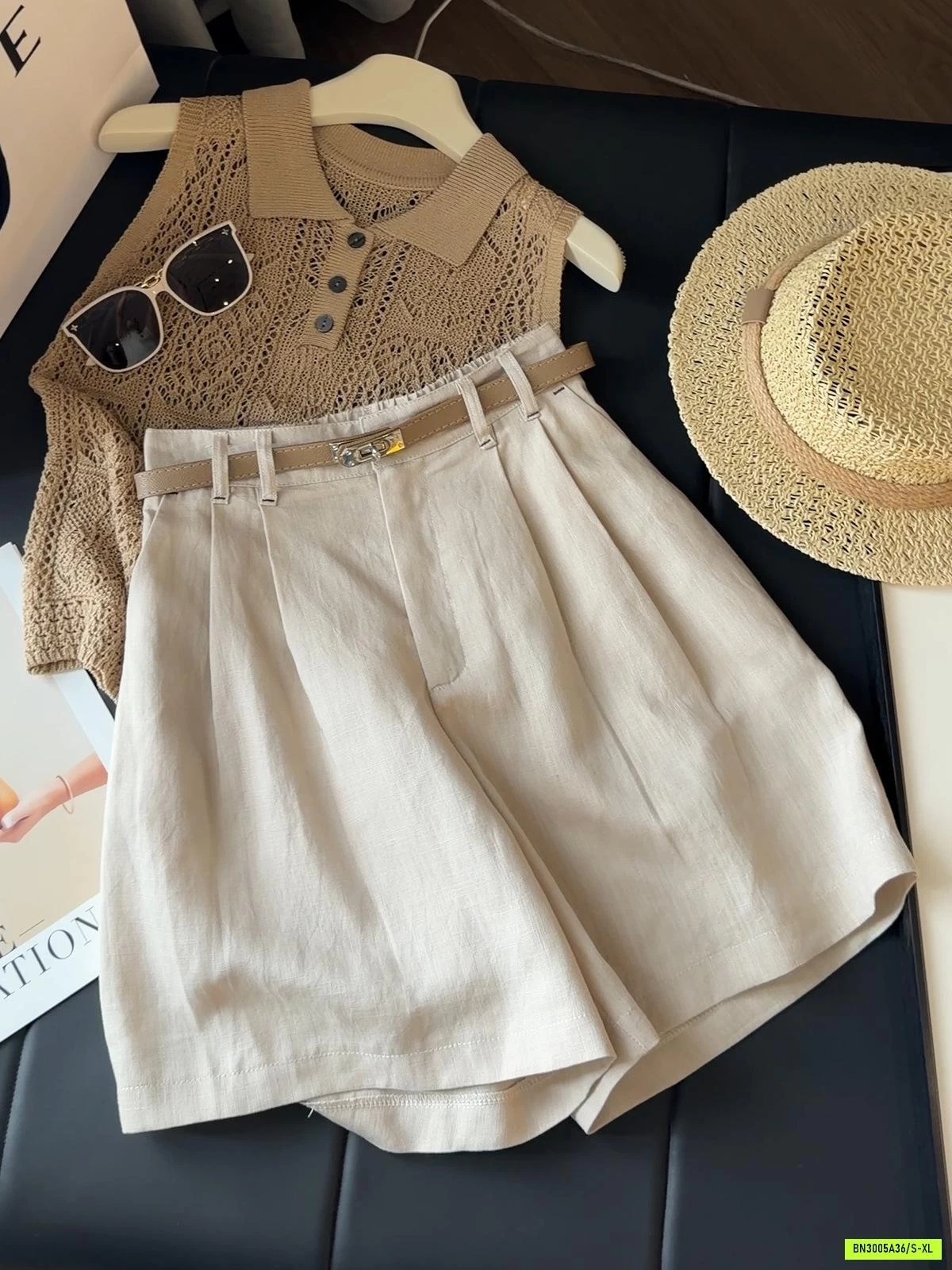 SHORT ĐŨI NGANG GỐI KÈM BELT ANNA