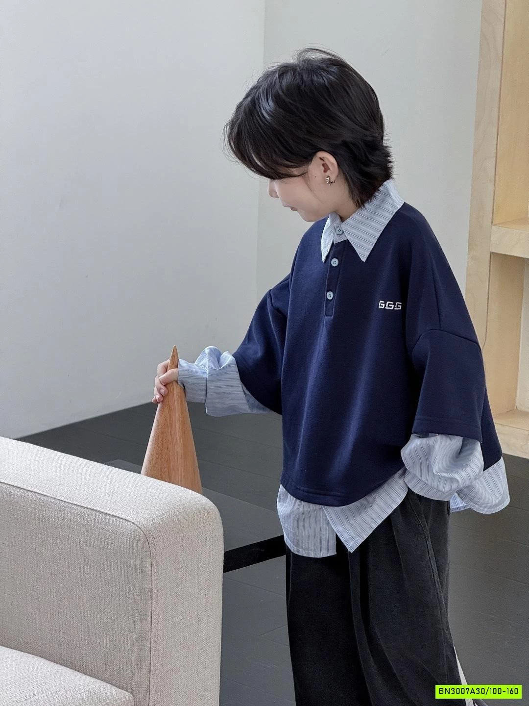 ÁO THUN PHỐI CỔ SƠ MI