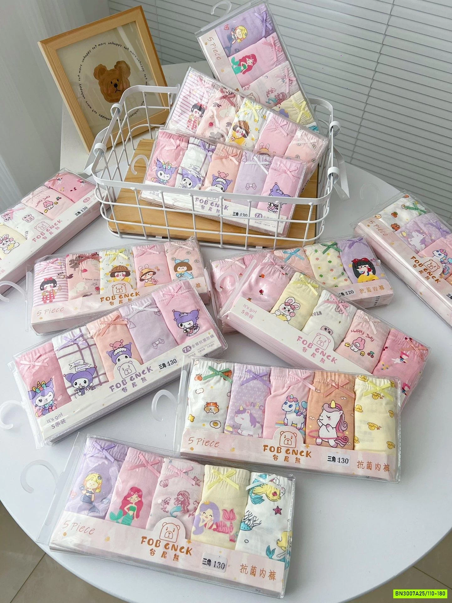 SÉT 5 CHIP TAM GIÁC COTTON HOẠT HÌNH