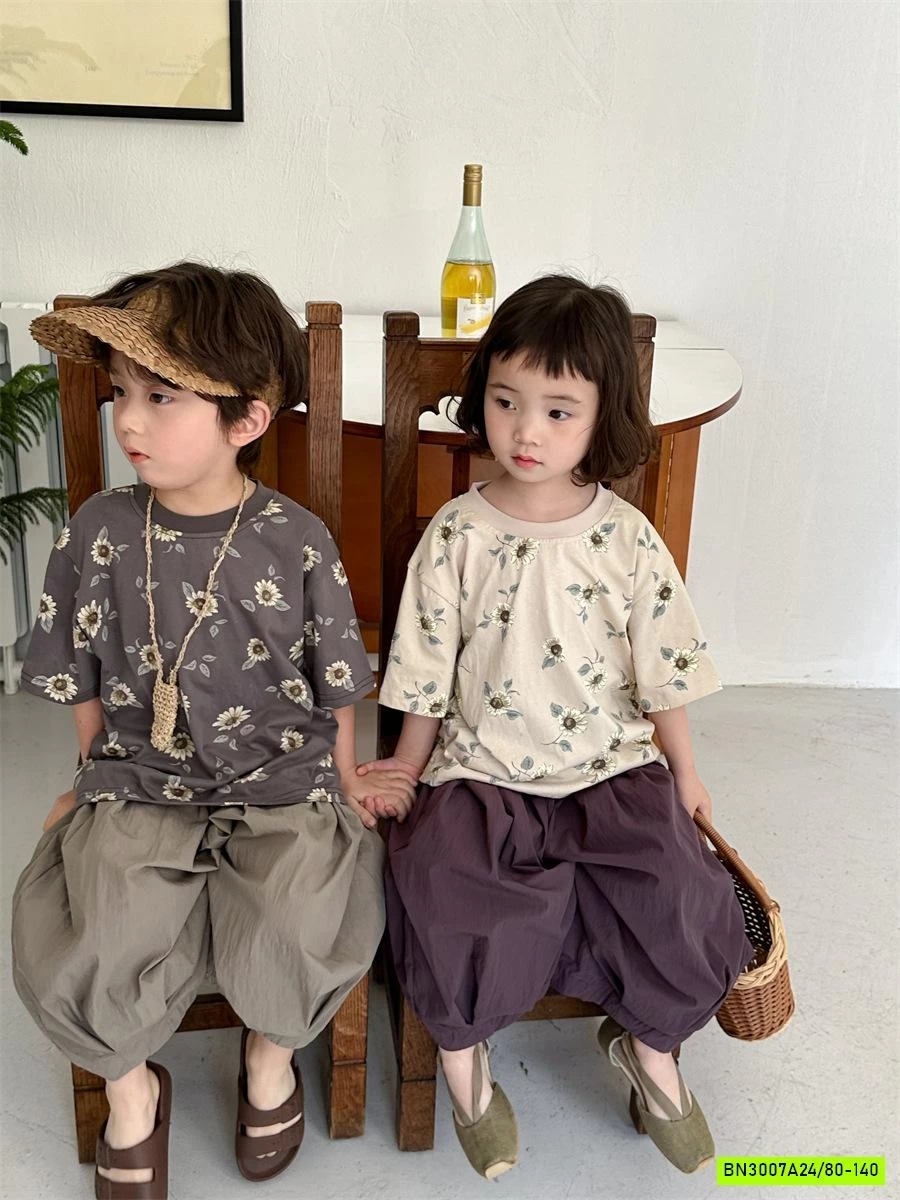 ÁO HOA MIX QUẦN BOM RETRO