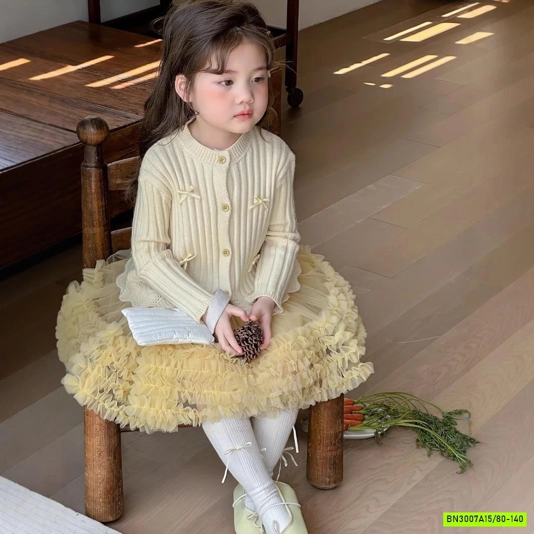 SÉT ÁO LEN+CV TUTU VÀNG CHERRYCOCO