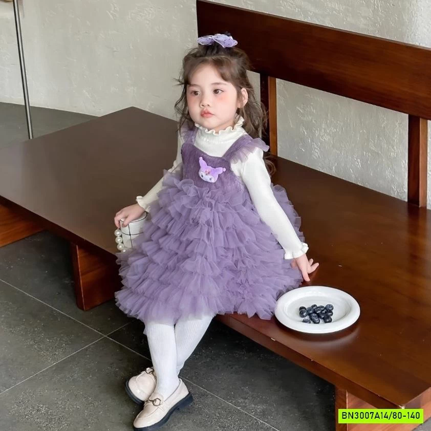 SÉT VÁY TUTU+ÁO LEN CHERRYCOCO